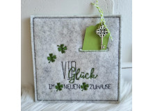 Stickdatei ITH - Karte Geldschlitz Schlitz Viel Glück im neuen zuhause